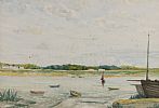 BOATS ON THE LOUGH by Irish School at Ross's Online Art Auctions