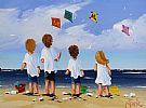 FLYING KITES BY THE SEASIDE by Michelle Carlin at Ross's Online Art Auctions
