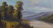 TREES BY THE LOUGH by Irish School at Ross's Online Art Auctions