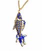 COSTUME ENAMEL FISH NECKLACE at Ross's Online Art Auctions