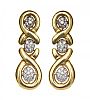 18CT GOLD DIAMOND EARRINGS 
 at Ross's Online Art Auctions