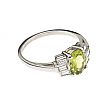 PLATINUM PERIDOT AND DIAMOND RING at Ross's Online Art Auctions