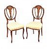 PAIR OF INLAID MAHOGANY SIDE CHAIRS at Ross's Online Art Auctions