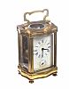 FRENCH BRASS CARRIAGE CLOCK WITH KEY at Ross's Online Art Auctions