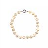 STERLING SILVER CULTURED PEARL BRACELET at Ross's Online Art Auctions