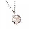 18CT WHITE GOLD PEARL AND DIAMOND NECKLACE at Ross's Online Art Auctions
