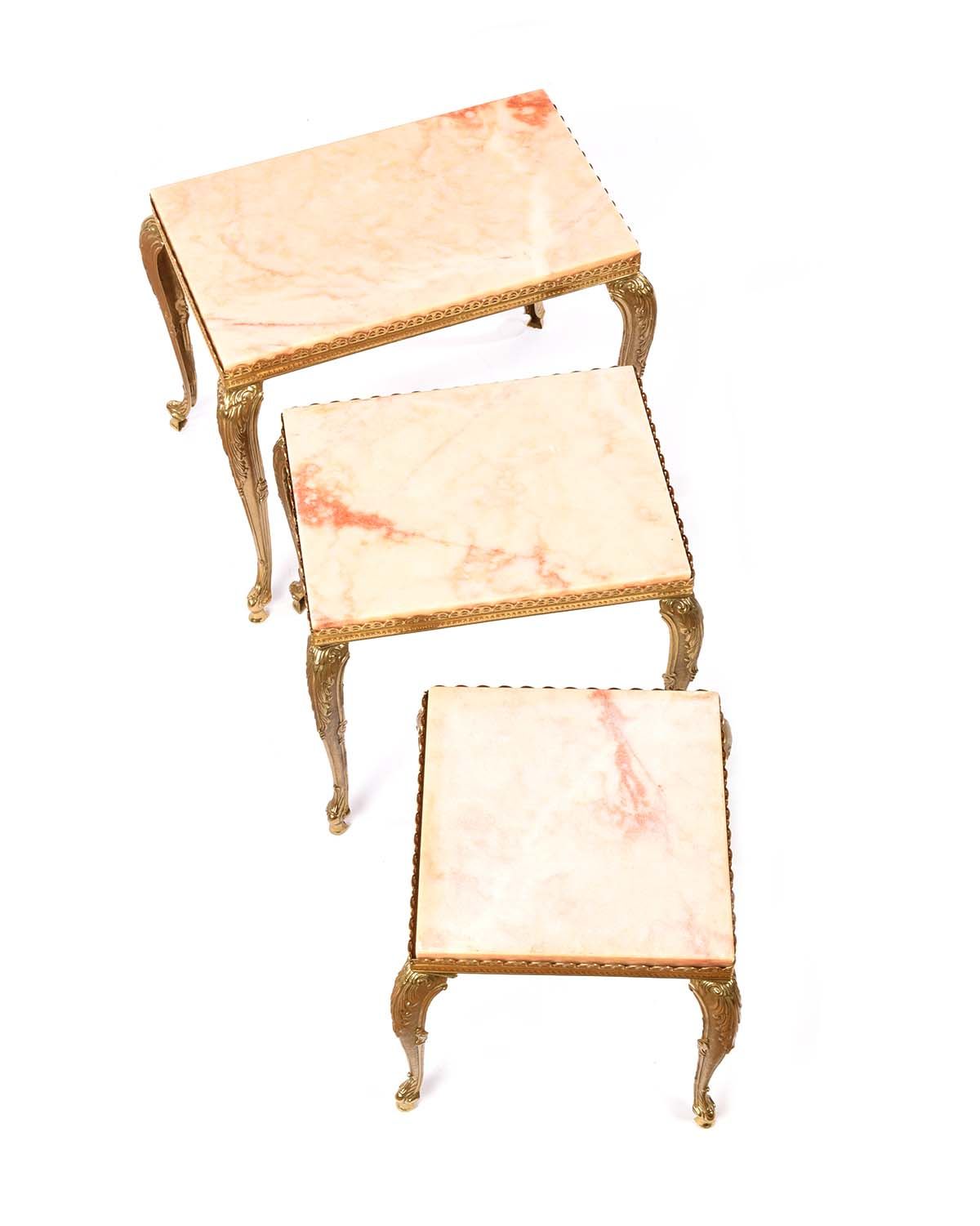 VINTAGE NEST OF THREE TABLES at Ross's Online Art Auctions