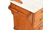 ANTIQUE WALNUT GALLERY BACK MARBLE TOP WASHSTAND at Ross's Online Art Auctions