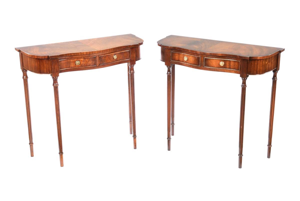 PAIR OF MAHOGANY HALL TABLES at Ross's Online Art Auctions