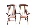 PAIR OF COUNTRY ARMCHAIRS at Ross's Online Art Auctions