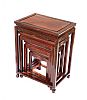 CHINESE CHERRYWOOD NEST OF TABLES at Ross's Online Art Auctions