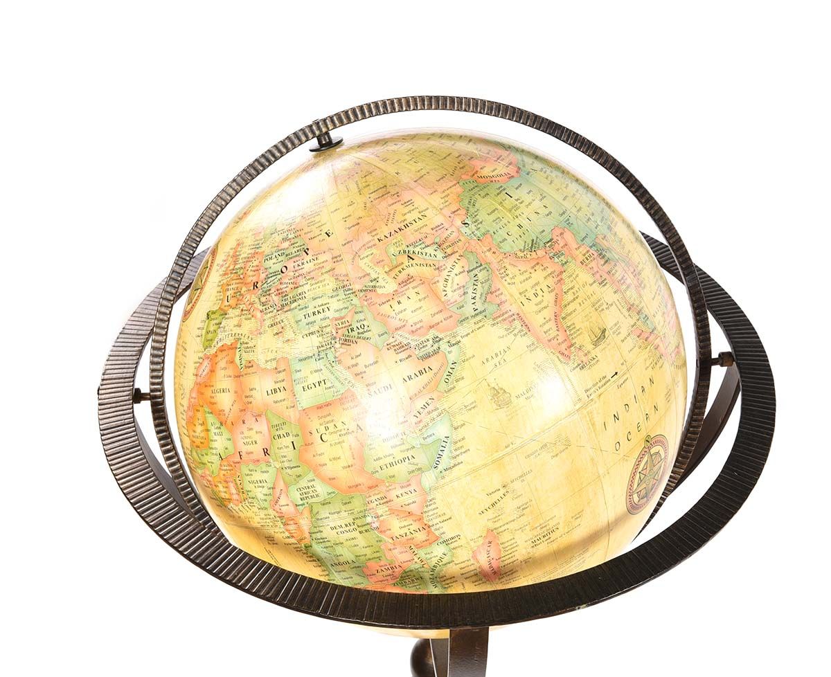 GLOBE ON STAND at Ross's Online Art Auctions
