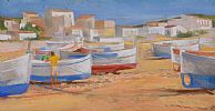 FISHING BOATS, MALLORCA by Alex Cookson at Ross's Online Art Auctions