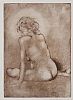 SEATED FEMALE NUDE by Emma Ferris at Ross's Online Art Auctions