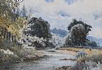 DERWENT RIVER AT BLANCHLAND by Ralph Johnson at Ross's Online Art Auctions