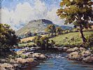 COWS BY A RIVER , CUSHENDALL by Charles McAuley at Ross's Online Art Auctions