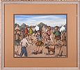 CHILDREN IN THE VILLAGE SQUARE by Gladys Maccabe HRUA at Ross's Online Art Auctions