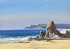 ROCKS ON THE COAST by George Trevor at Ross's Online Art Auctions