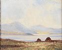 TURF STACKS, DONEGAL by Manson Blair UWS at Ross's Online Art Auctions