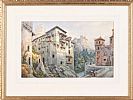 VILLAGE IN THE MOUNTAINS by Italian School at Ross's Online Art Auctions