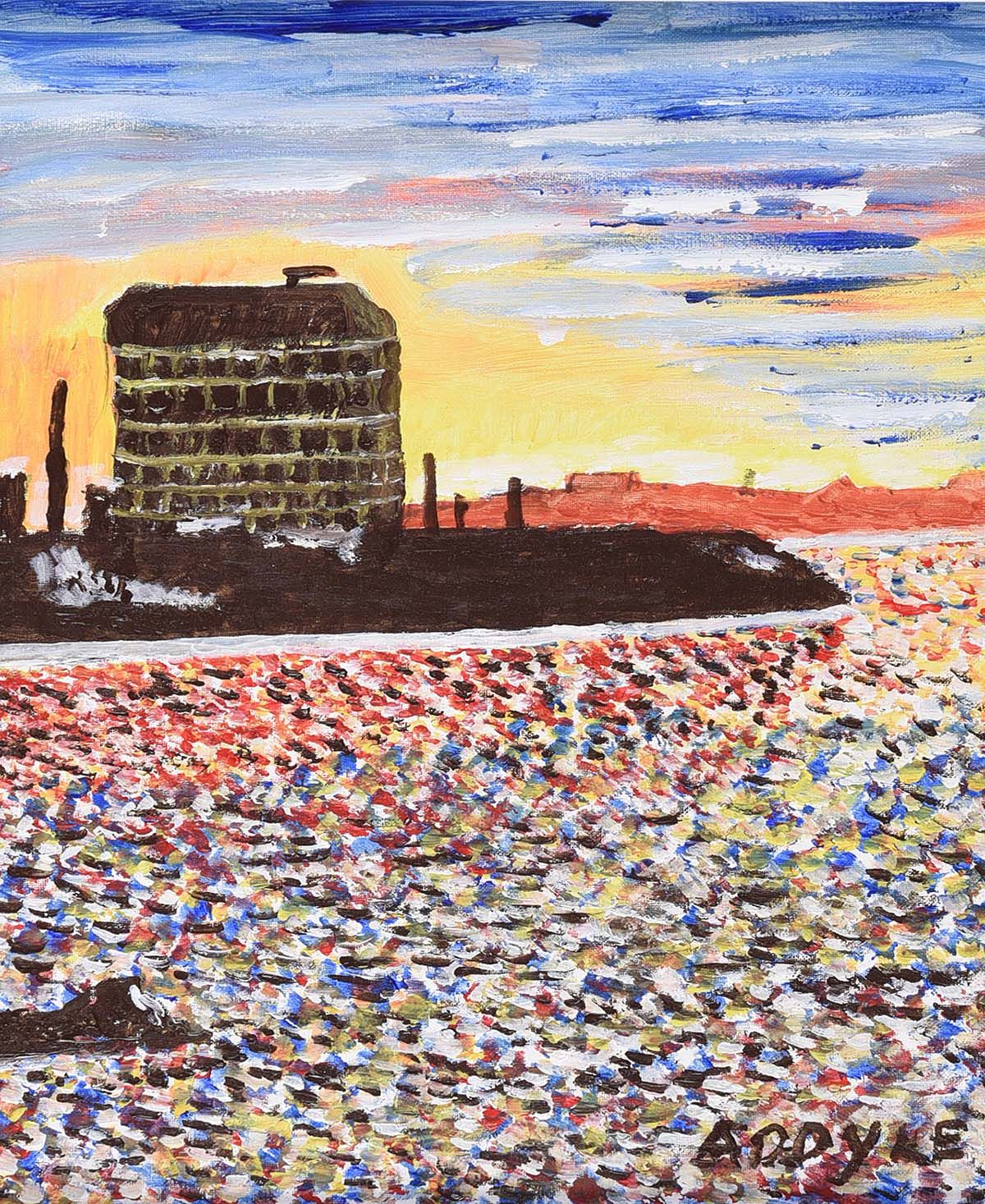 SEAPOINT SUNSET, DUBLIN BAY by Anthony Doyle at Ross's Online Art Auctions