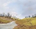 PHEASANTS OVER THE RIVER by David Overend at Ross's Online Art Auctions