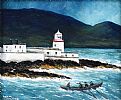 CURRACH BOAT AT VALENTIA LIGHTHOUSE by Sean Loughrey at Ross's Online Art Auctions