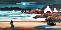 MOON BY THE LONELY SHORE by J.P. Rooney at Ross's Online Art Auctions