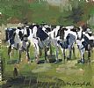 CURIOUS COWS by Con Campbell at Ross's Online Art Auctions
