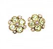 9CT GOLD PERIDOT AND PEARL EARRINGS at Ross's Online Art Auctions