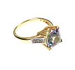 9CT GOLD MYSTIC TOPAZ AND DIAMOND RING at Ross's Online Art Auctions