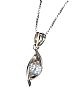 STERLING SILVER CUBIC ZIRCONIA PENDANT AND CHAIN at Ross's Online Art Auctions