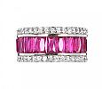 STERLING SILVER RUBY AND CUBIC ZIRCONIA RING at Ross's Online Art Auctions