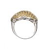 STERLING SILVER YELLOW DIAMOND RING at Ross's Online Art Auctions