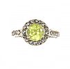 STERLING SILVER PERIDOT AND MARCASITE RING at Ross's Online Art Auctions