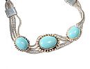 STERLING SILVER TURQUOISE BRACELET at Ross's Online Art Auctions