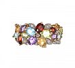 9CT GOLD MULTI-GEMSTONE DIAMOND RING at Ross's Online Art Auctions