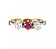 14CT GOLD RUBY AND DIAMOND RING at Ross's Online Art Auctions