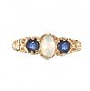 14CT GOLD OPAL AND SAPPHIRE RING at Ross's Online Art Auctions