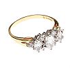 14CT GOLD CUBIC ZIRCONIA RING at Ross's Online Art Auctions