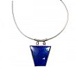 STERLING SILVER LAPIS LAZULI PENDANT AND CHAIN at Ross's Online Art Auctions