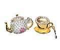 COSTUME TEAPOT & CUP BROOCH at Ross's Online Art Auctions