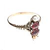 VICTORIAN 15CT GOLD RUBY AND PEARL RING at Ross's Online Art Auctions