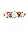 9CT GOLD RUBY AND OPAL RING at Ross's Online Art Auctions