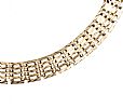 9CT GOLD GATE-LINK NECKLACE at Ross's Online Art Auctions