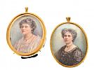 TWO ANTIQUE OVAL FRAMED MINIATURES at Ross's Online Art Auctions