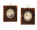 PAIR OF ANTIQUE MINIATURES at Ross's Online Art Auctions