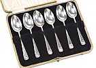 SET OF SIX SILVERR COFFEE SPOONS at Ross's Online Art Auctions