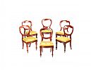 SET OF SIX BALLOON BACK VICTORIAN DINING ROOM CHAIRS at Ross's Online Art Auctions