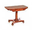 WILLIAM IV MAHOGANY TURNOVER LEAF CARD TABLE. at Ross's Online Art Auctions